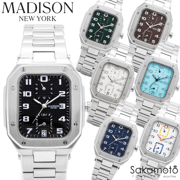 MADISON NEW YORK　マディソンニューヨーク　Fifth Avenue　フィフス・アベニュー　腕時計　ウォッチ　電池式　クオーツ　男性　紳士　メンズ　正規品　【MA011012- 】