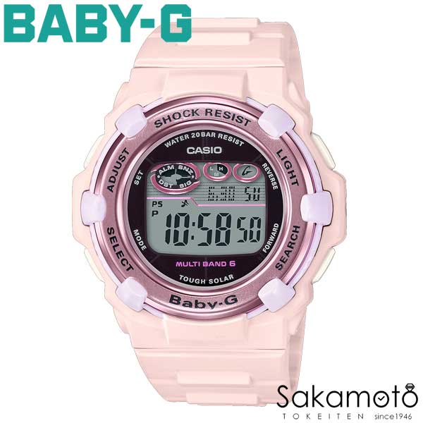 人気no 1 本体 楽天市場 21 05 15発売予定 国内正規品 Casio カシオ Baby G ベビージー 薄型ラウンドフェイスの デジタルモデル 電波ソーラー デジタル 腕時計 女性用 レディースウォッチ パステルピンク Bgr 3000ucb 4jf 金沢 時計職人の店 さかもと