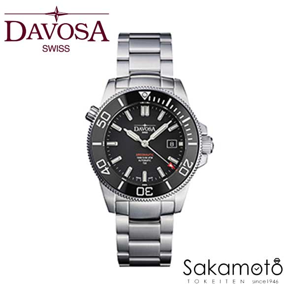 国内正規品　DAVOSA ダボサ【Argonautic lumis Colour】アルゴノーティック ルミス カラー【ブラック】セラミックベゼル スイス製自動巻き 自己発光トリチウム ダイバーズウォッチ メンズ 男性用 腕時計【161.529.20】｜金沢　時計職人の店　さかもと