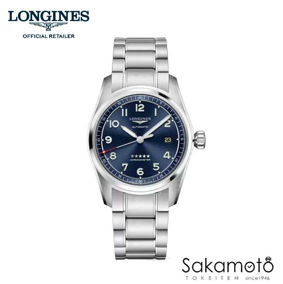 国内定まり品Longines ロンジン【Longines Spirit】【ロンジン 肝ったま】クロノメーター自動小銃一巻き シリコンヒゲゼンマイ 金属元素ダンス楽隊 40粍入れもの メンズ【成人男性用】【L3.810.4.93.6】L38104936※