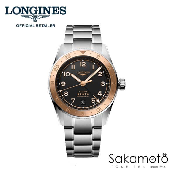 国内定まり品Longines ロンジン【LONGINES SPIRIT ZULU TIME 1925】クロノメーター自動小銃一巻き GMT シリコンヒゲゼンマイ 39粍容れもの ステンレス鋼容れもの\u002618Kサクラ色ゴールドGC200 10空圧雨合羽 NATO周波数帯域付き添い人 メンズ【成人男性用】【L3.803.5.53.6】【L38035536】