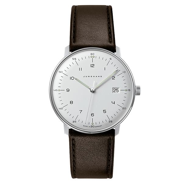 国内正規品 JUNGHANS ユンハンス max bill by junghans quartz マックス・ビル 電池式クオーツ 38ミリケース サファイアガラス ブラウンカーフ ドイツ製 【041 4461 02】|金沢 時計職人の店 さかもと