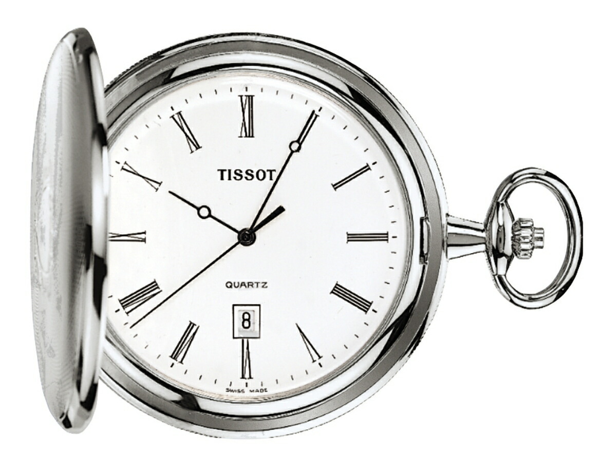 正規品TISSOT　ティソ　ポケットウォッチ【SAVONNETTE】　　クォーツ　シルバー色　T83.6.508.13【T83650813】