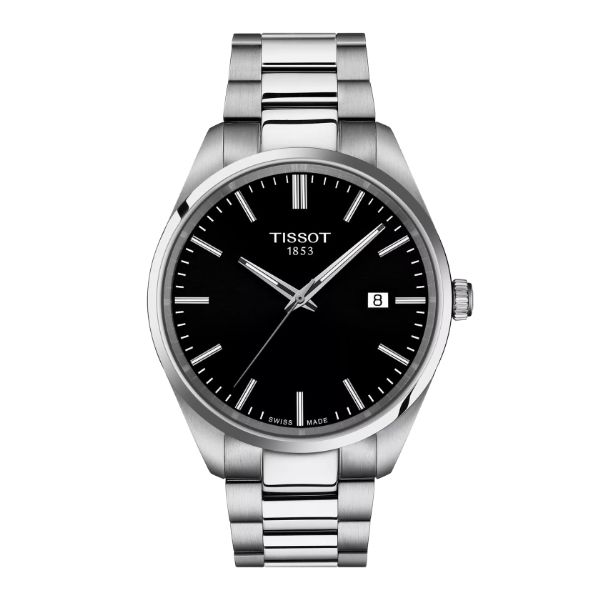 置き目品TISSOT ティソ PR100 黒いこと文字記号盤 40粍入れもの 蓄電池式石英 100ｍ雨合羽 【T150.410.11.051.00】【T1504101105100】AL