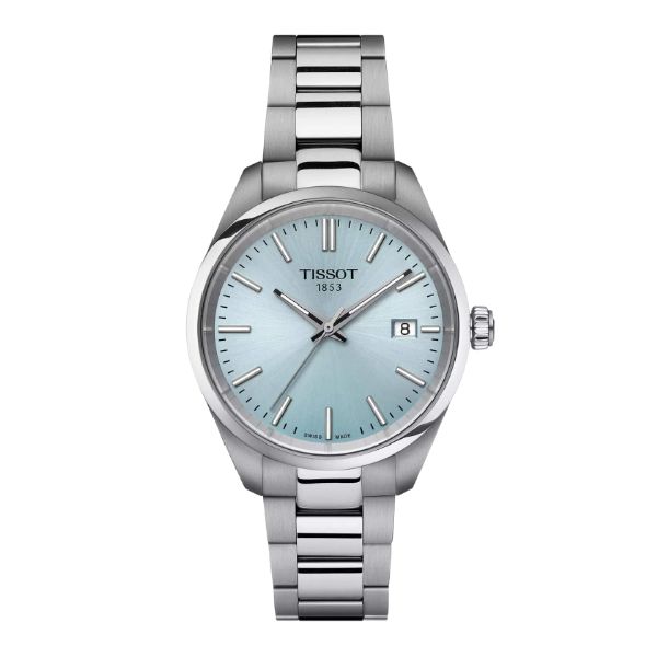 定め事品TISSOT ティソ PR100 内燃機関青碧文字記号盤 34粍容れもの 独居室式石英 100ｍ雨合羽 【T150.210.11.351.00】【T1502101135100】