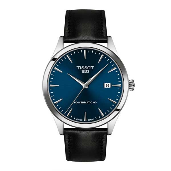 正規品TISSOT　ティソ　CLASSIC DREAM クラシックドリーム　ブルー文字盤　スイス製　50ｍ防水　革ストラップ　自動巻き【T158.40716.041.00】【T1584071604100】