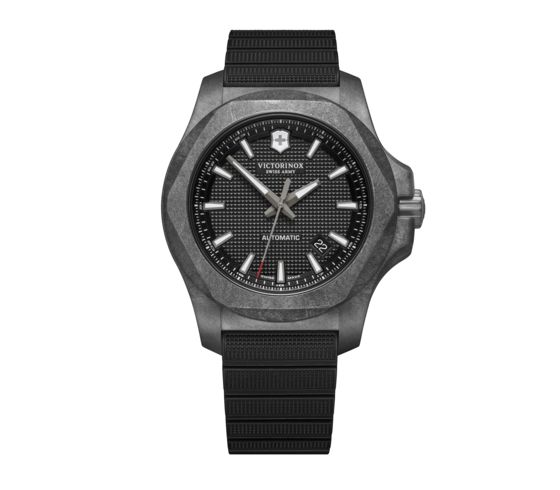国内正規VICTORINOX【ビクトリノックス【INOX】【イノックス カーボン】自動巻き【ブラック】戦車が踏んでも壊れない腕時計【241866.1】2418661｜金沢　時計職人の店　さかもと