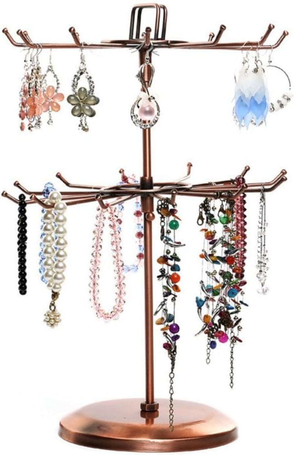 楽天市場】回転式 ジュエリースタンド アクセサリースタンド