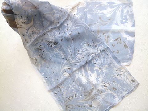 《実売リピーター多し》トルコ伝統“EBRUアート”シルクシフォンスカーフ【坂元屋店主お薦め】カジュアルにもエレガンスにも【トルコ雑貨】【RCP】