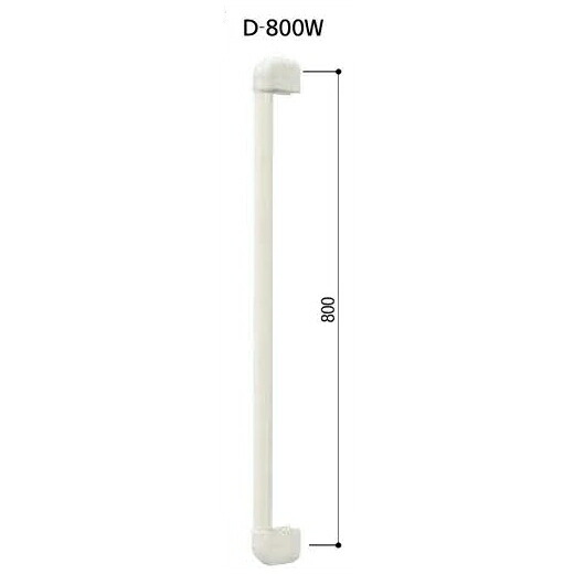 マツ六 ソフトアクアレール 出隅I型ハンド SAQ-D-800W ホワイト 800mm firs|佐勘金物店