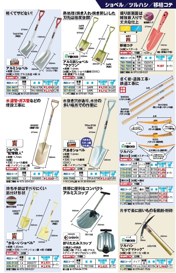 市場 トンボ工業 ツルハシ RH105NS 柄のみ