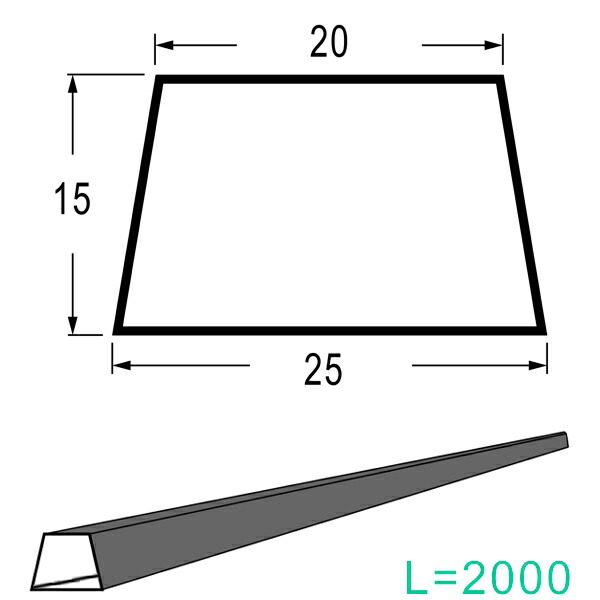 【楽天市場】乾産業(INUI) スーパー目地棒 両テーパー 22W：15×10