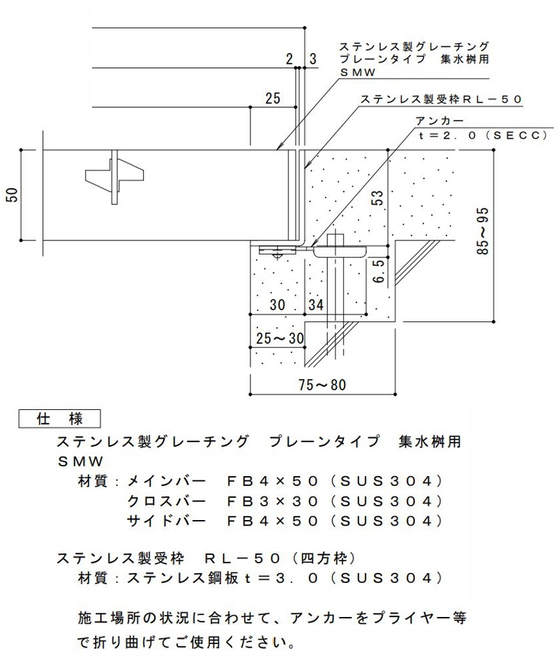 大幅値下げランキング カネソウ SUSグレーチング プレーンタイプ集水桝