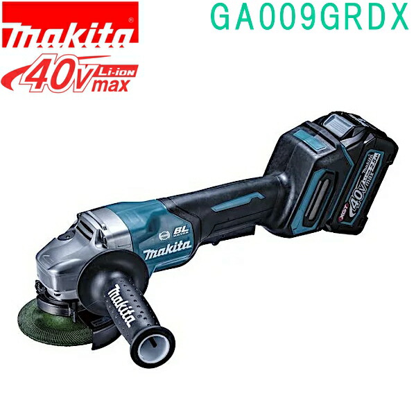 マキタ GA009GRDX 40VMAX 100mm 充電式ディスクグラインダ バッテリBL4025×2本・充電器DC40RA・ケース付 パドルスイッチ+ブレーキ付|佐勘金物店