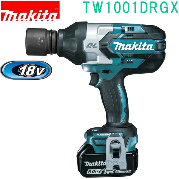 マキタ TW1001DRGX 青 18V 充電式インパクトレンチ BL1860B×2本 DC18RC ケース付