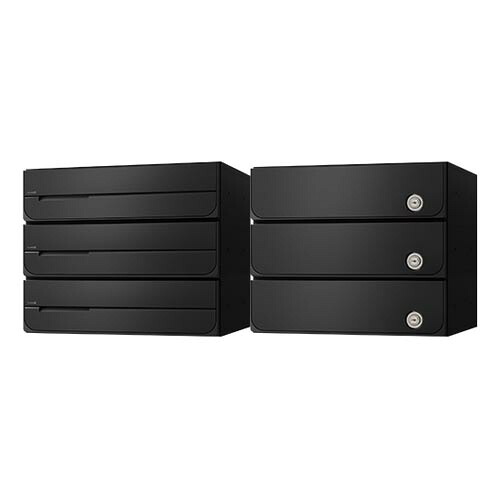 ナスタ D-ALL KS-MB3102PU-3C-BK 3戸用 シリンダー錠 ブラック「直送品、送料別途見積り、法人・事業所限定」 acea｜佐勘金物店