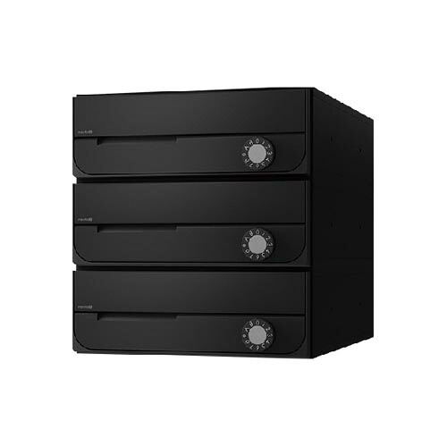 ナスタ D-ALL KS-MB5002PU-3L-BK 3戸用 静音大型ダイヤル錠 ブラック「直送品、送料別途見積り、法人・事業所限定」 acea|佐勘金物店