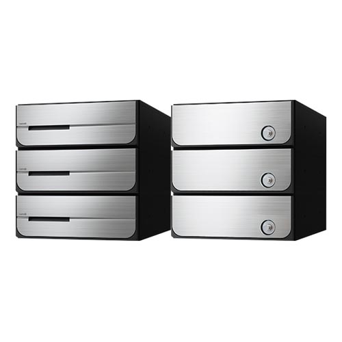 ナスタ D-ALL KS-MB5102PU-3R-S 3戸用 ラッチ錠 ステンレスヘアライン「直送品、送料別途見積り、法人・事業所限定」 acea｜佐勘金物店