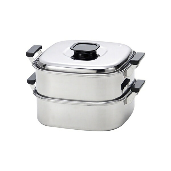 楽天市場】角型 蒸し器 2段 27cm : ホームメイド協会セレクト