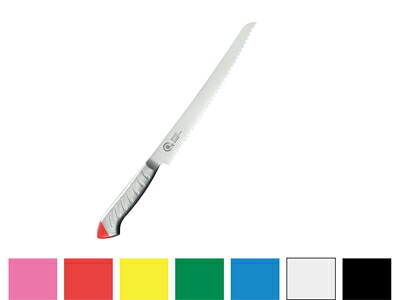 龍治ステンカラーパンスライサー(ナイフ)　230mm RYS-24W　ホワイト「直送品」