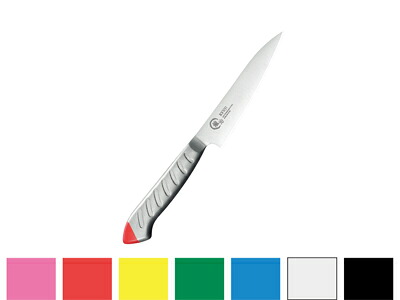 龍治ステンカラ―ペティーナイフ　レッド　RYS20R　150mm「直送品」