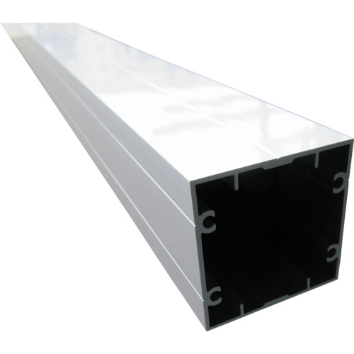 □アルインコ　アルミ支柱　角５０ｘ５０ｘ１．４　ビスホール付　シルバー　４ｍ （品番:AA110S） （注番1250637）｜佐勘金物店