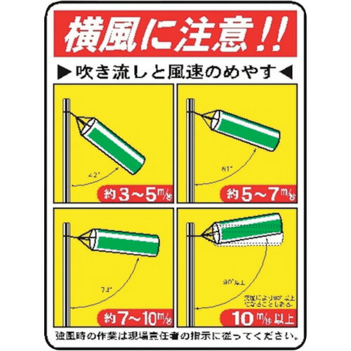 仙台銘板 吹流しと風速のめやす 10枚入 品番 10 送料別途見積り 法人 事業所限定 直送 Lifeindeepcreek Com