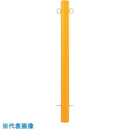 ■カネソウ 車止め スチール製 焼付塗装 固定式 先付タイプ Eシリーズ (品番:EC1085RC-K(Y)) (注番2686348)|佐勘金物店
