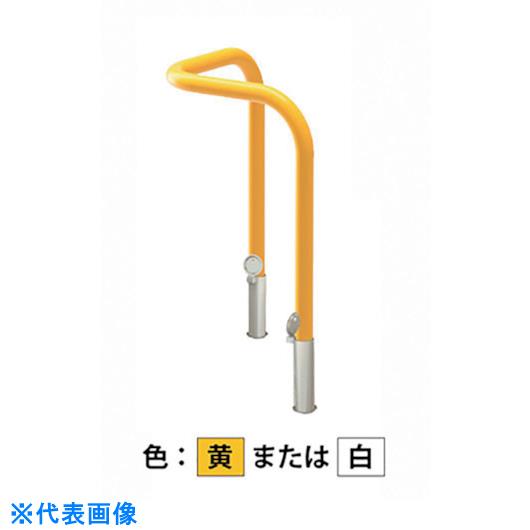 ■カネソウ　車止め　コーナー型　スチール製　焼付塗装　Yシリーズ （品番:YD6L5-D(W)）（注番3240294）・（法人・事業所限定,直送元）