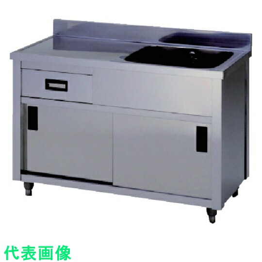 67144円 【SALE/78%OFF】 アズマ 一槽水切キャビネットシンク左水槽 900×600×800 〔品番:APM1-900H-L〕 5105684 法人 事業所限定 直送元
