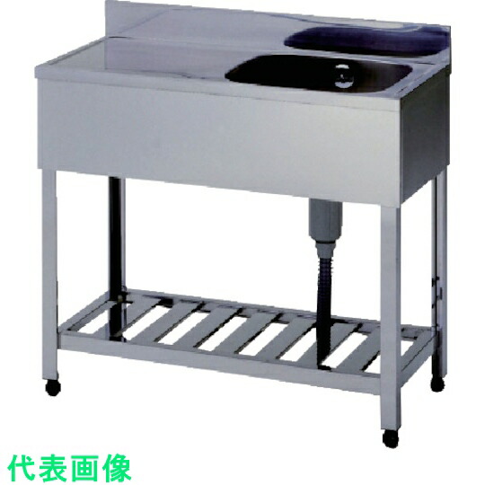 数量限定!特売 アズマ 一槽水切シンクＢＧ無ホース付左シンク １５００×