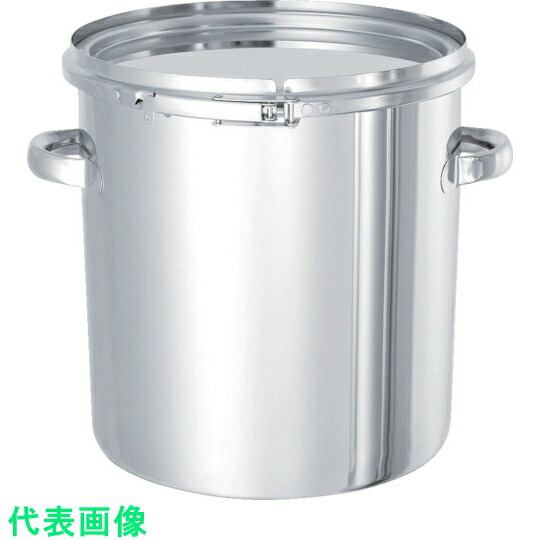 4-5013-03 コンパクト収納 テーパー型フタ付きステンレスタンク 20L