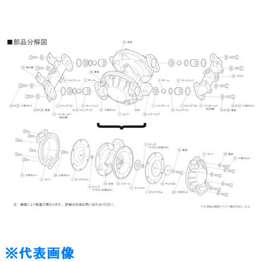 TAIYO ダイヤフラムポンプTD-20AT用メンテナンスパーツ サービスキット