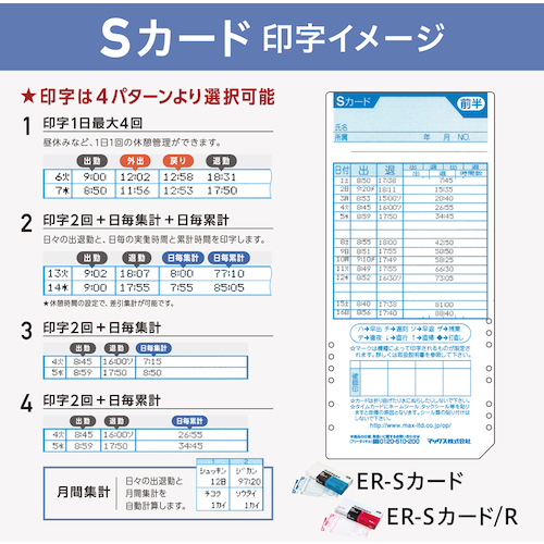 贈り物 マックス タイムレコーダー 電波時計搭載 1日4回打刻 ER-110SUW