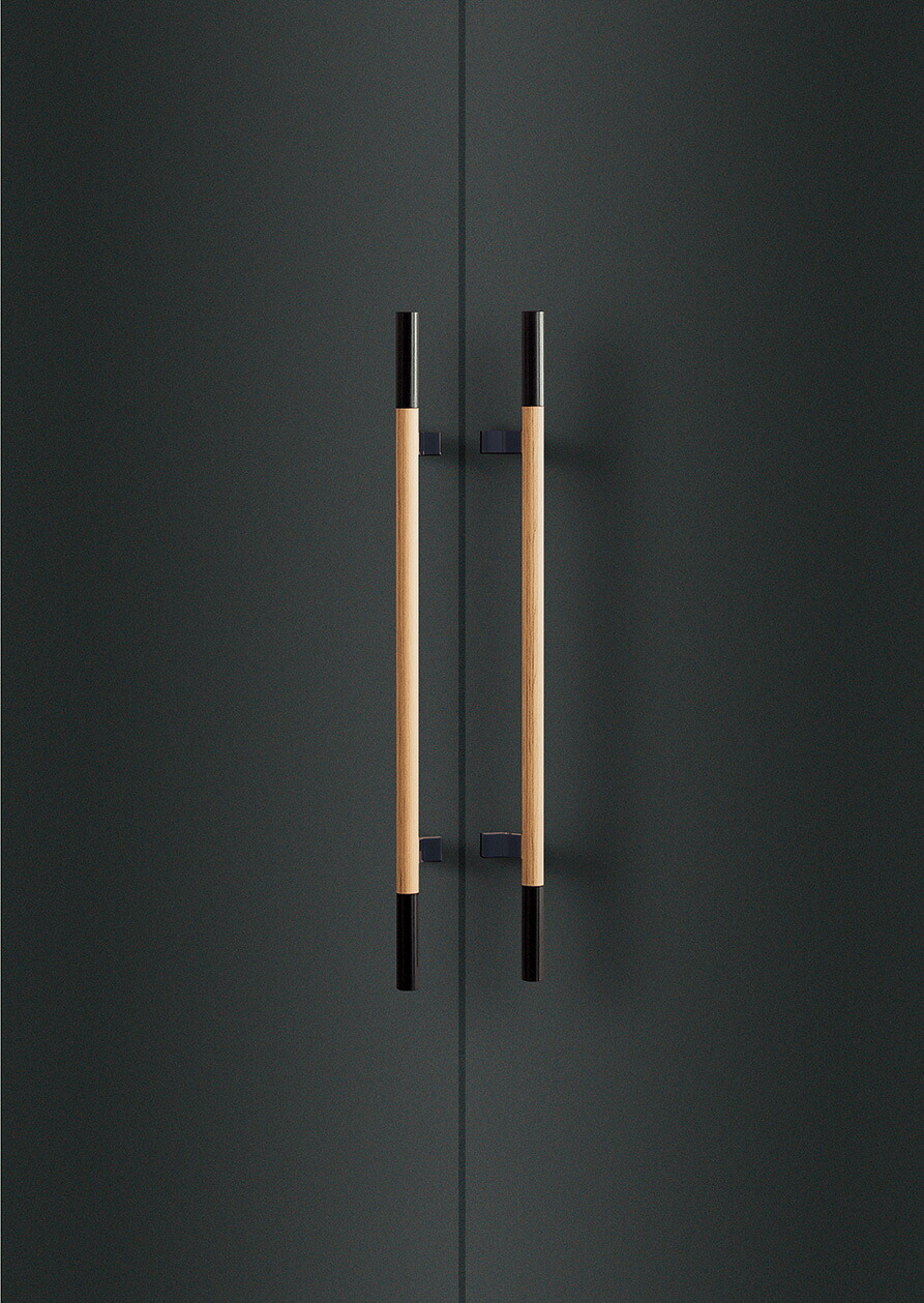ユニオンドアハンドル 押し棒タイプ 品番:T3321-35-151(直送品、扉厚:37~42mm,ご指示下さい。)|佐勘金物店