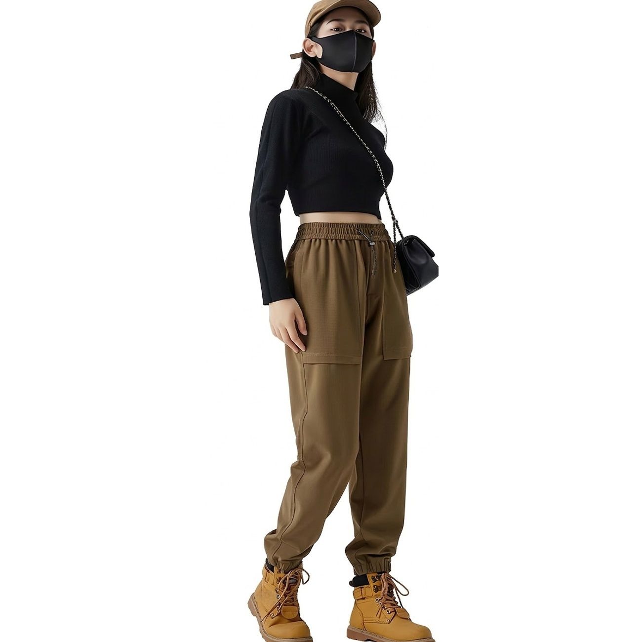 カーゴパンツ レディース 裏起毛 ジョガーパンツ 暖か 防寒 防風 登山パンツ ワークパンツ 厚手 ゆったり ミリタリー パンツ カジュアル 撥水 作業着 ストレッチ ボトムス キャンプ