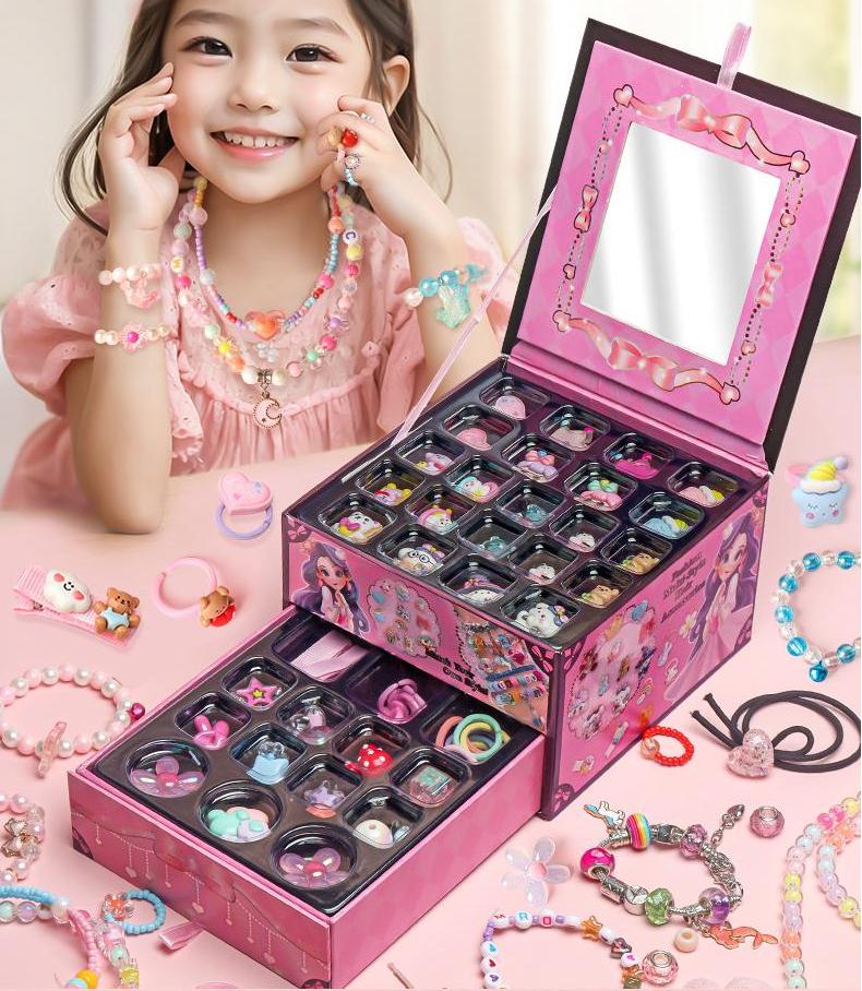 ハンドメイド 顔ビーズ ブレスレット DIY友情ブレスレットキット：ビーズ詰め合わせ、友情