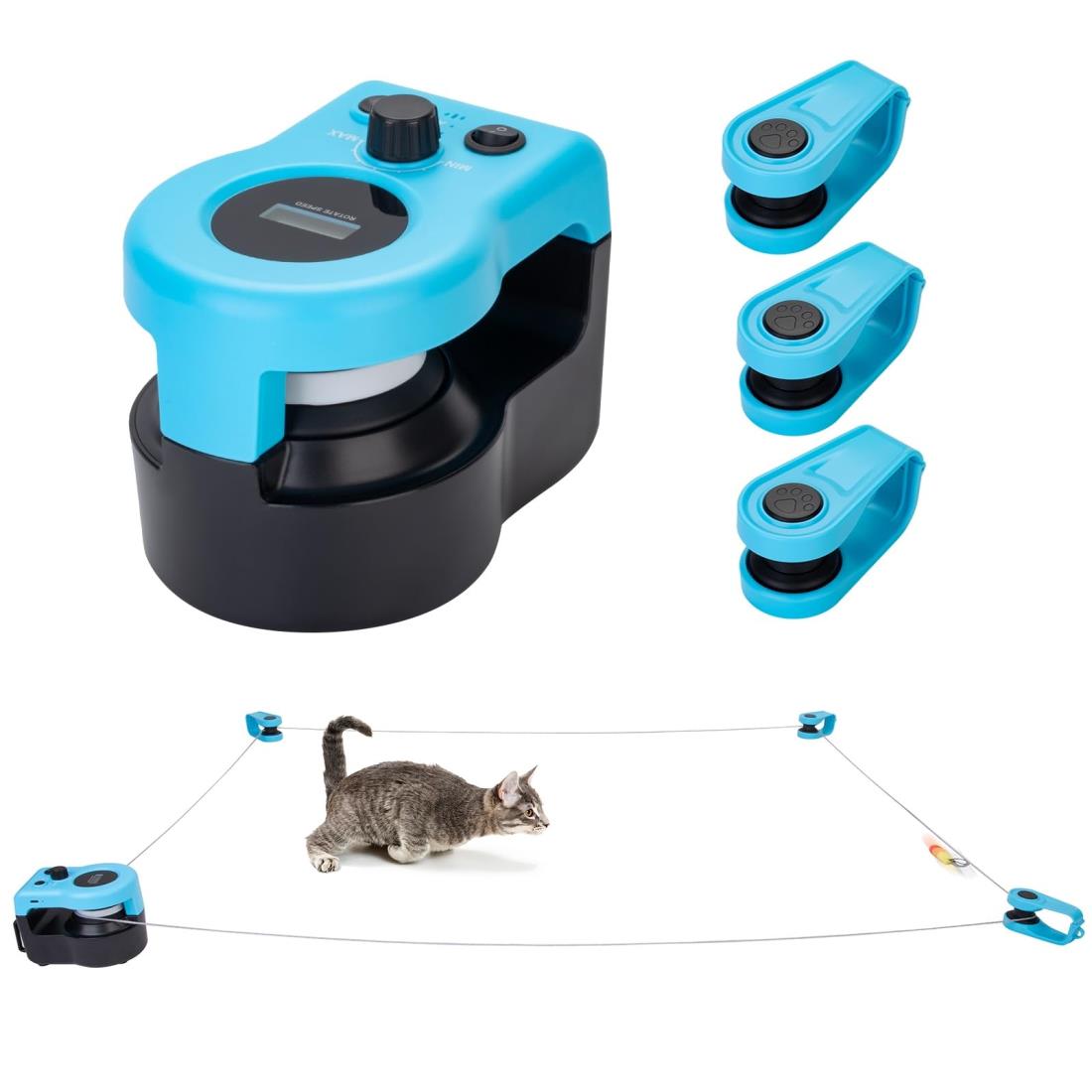猫おもちゃ 電動 自動 猫じゃらし 猫ちゃん走りだせ 一人遊び 動く バッテリー内臓 充電式 猫運動不足解消グッズ ストレス解消 鳥音 羽・もふもふボール・イヌハッカボール 糸アップグレードされ 猫を絡まりにくい 狩猟本能をくすぐる