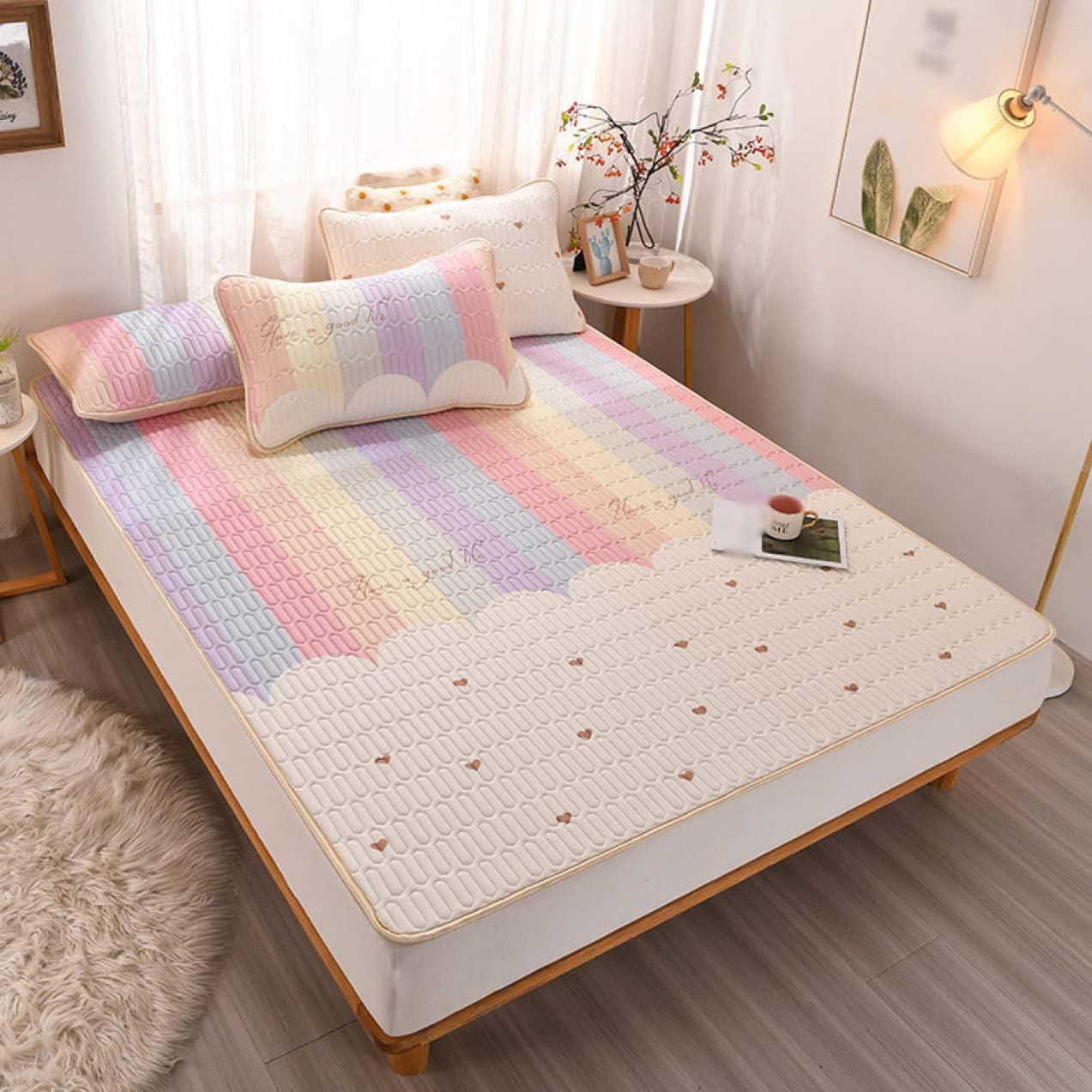 マットレスパッド 夏用 敷パッド かわいい カラー ベタつかない ベッド 敷きパッド シングル 防ダニ 抗菌防臭 吸汗 速乾 180*200cm ベットパッド オールシーズン快適 敷きパッド ひんやり