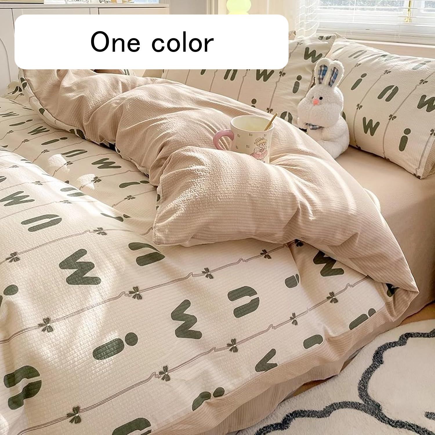 4点セット 寝具カバーセット かわいい セミダブル 2.0m 200×230cm 四季通用 おしゃれ 布団カバー 掛け布団カバー 敷き布団カバー 洋式?和式兼用 ベッド用 布団用 柔らかい 洗い替え