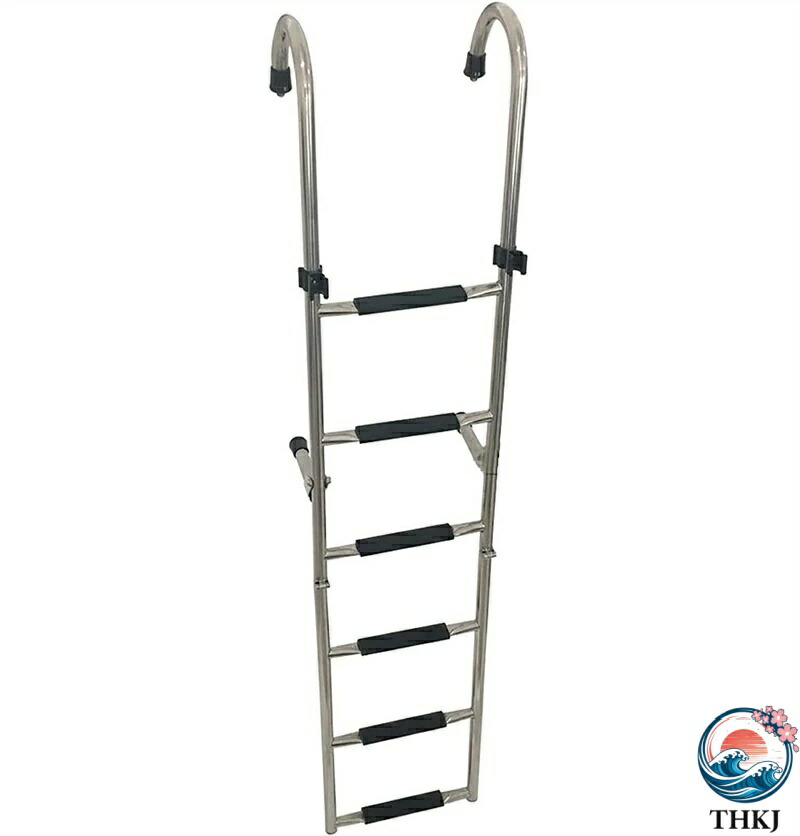 【全品2点で5%OFF】ボート用 梯子 ラダー ボート リアエントリーポンツーン/ドック用のステンレス鋼製延長ボートはしご、取り外し可能な折りたたみ式マリンヨットラダー搭乗、 負荷200kg