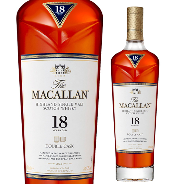 【公式通販】ストア  箱付き MACALLAN 18年 ダブルカスク マッカラン ウイスキー