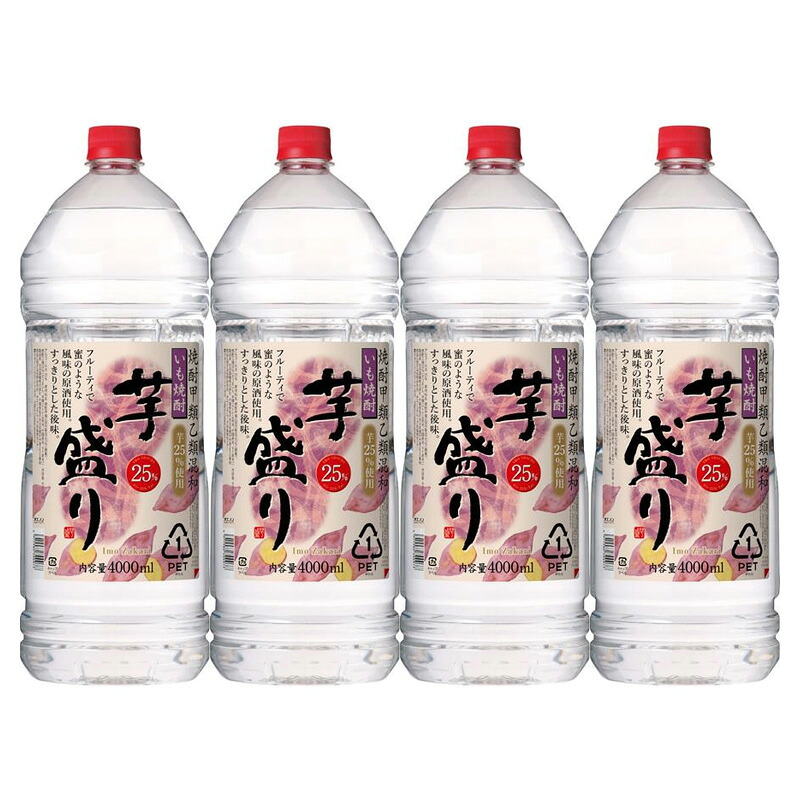 合同酒精 芋盛り 25度 1ケース 4Lペット 4本 芋焼酎 焼酎
