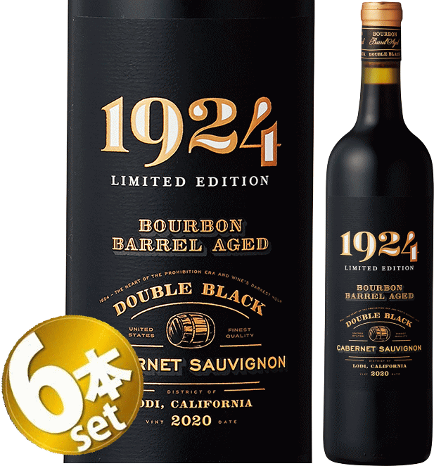 ■送料無料■6本まとめ買い！ 1924 バーボン・エイジド ダブル・ブラック カベルネ・ソーヴィニヨン 赤ワイン 750ml しっかり重口 フルボディ デリカート・ファミリー・ヴィンヤーズ 1924 Bourbon Aged Double Black Cabernet Sauvignon