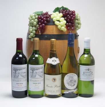 【最大2000円オフクーポン17日1:59迄】高品質フランスワイン5本セット(赤1本、白4本)で750ml×5本 5,659円