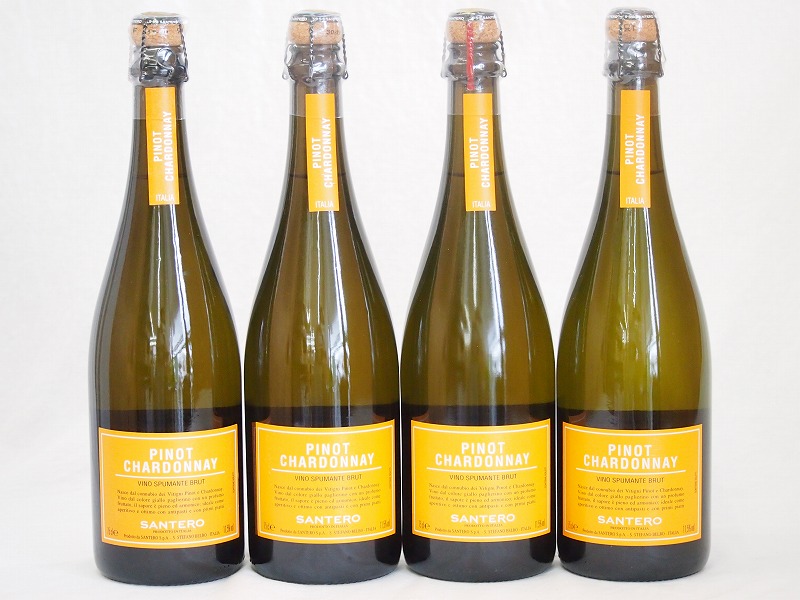 【最大2000円オフクーポン26日1:59迄】ピノ シャルドネ4本セット スプマンテ サンテロ白(イタリア) 750ml&times;4｜贈り物本舗じざけや
