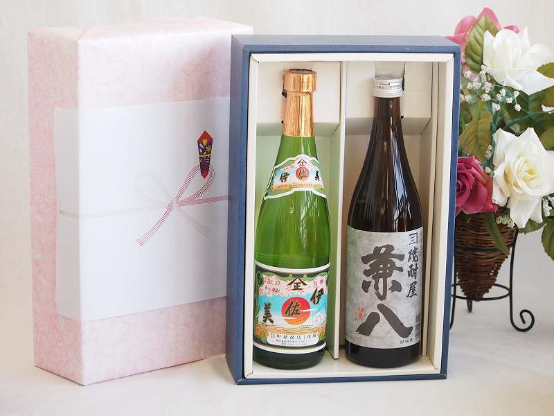 【最大2000円オフクーポン10日1:59迄】プレミアムギフトボックス芋焼酎伊佐美セット 麦焼酎兼八25°(大分県)720ml×2本