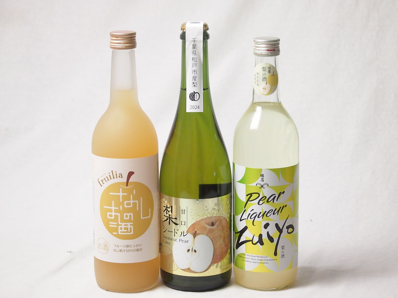 【最大2000円オフクーポン10日1:59迄】梨の果汁感たっぷり3本セット(アデカ 千葉県産甘口梨シードル6度(長野県) 瑞鷹 梨の酒 リキュール10度(熊本県) 中埜酒造 なしのお酒 7度(愛知県)) 750ml×1本 720ml×2本 7,356円