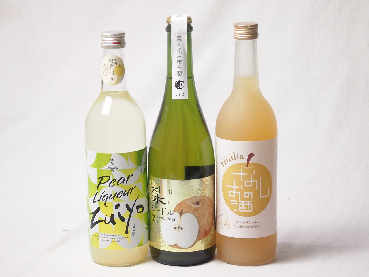 【最大2000円オフクーポン26日1:59迄】梨の果汁感たっぷり3本セット(アデカ 千葉県産甘口梨シードル6度(長野県) 瑞鷹 梨の酒 リキュール10度(熊本県) 中埜酒造 なしのお酒 7度(愛知県)) 750ml&times;1本 720ml&times;2本｜贈り物本舗じざけや