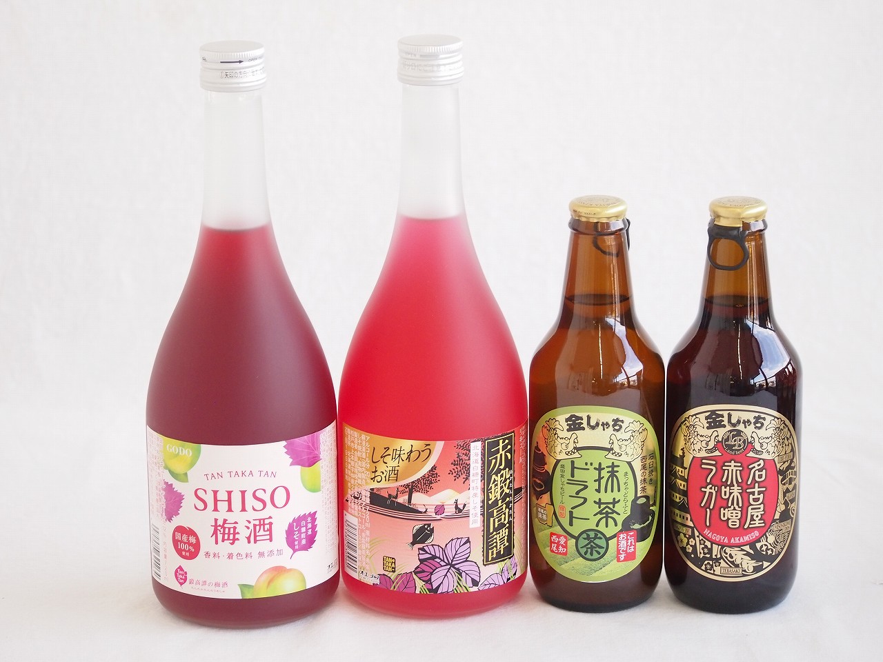 【最大2000円オフクーポン17日1:59迄】鍛高譚とクラフトビール4本セット(合同酒精赤鍛高譚20度(北海道) 合同酒精鍛高譚の梅酒12度(北海道) 金しゃちビール抹茶ドラフト(愛知県) 金しゃちビール名古屋赤味噌ラガー(愛知県)) 720ml×2本 330ml×2本